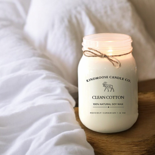 CLEAN COTTON Soy Wax Candle 16 oz