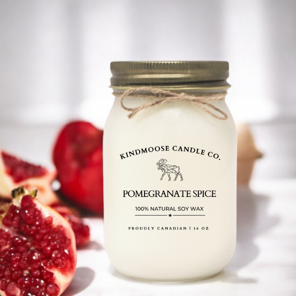 POMEGRANATE SPICE Soy Wax Candle 16 oz