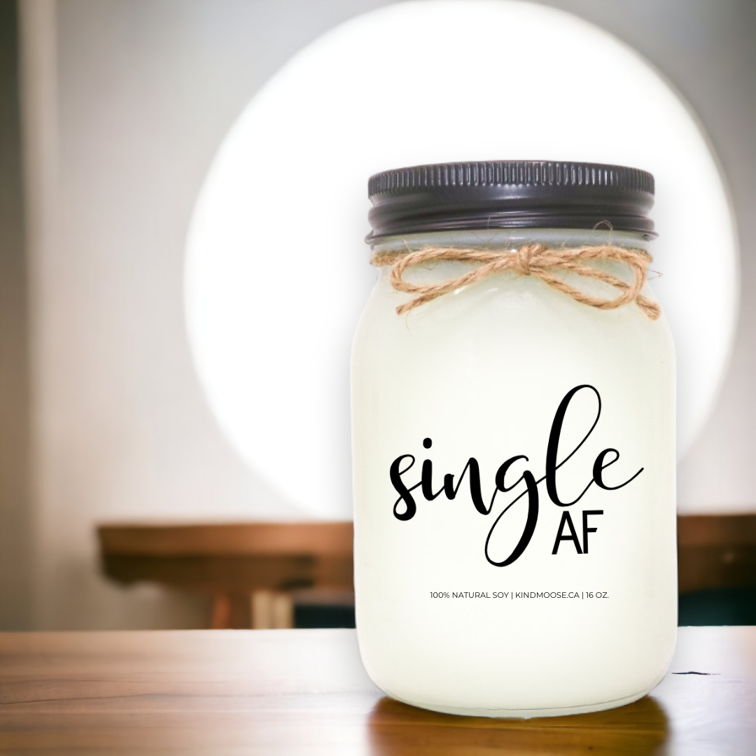 16 oz Mason Jar Black Lid comes in various scents