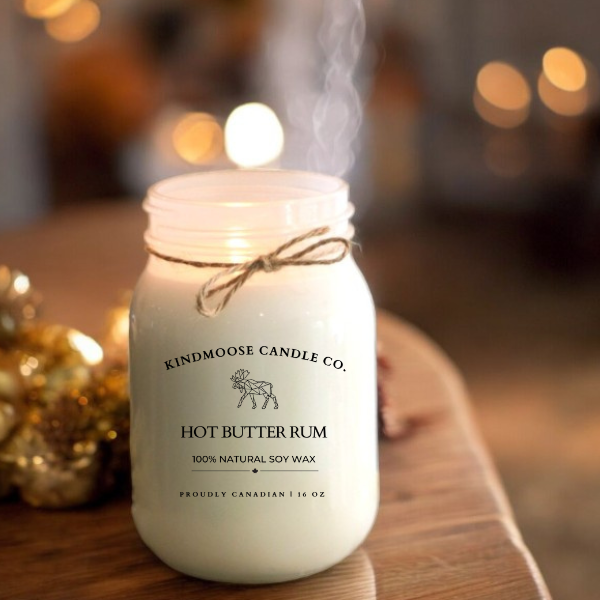 HOT BUTTERED RUM Soy Wax Candle 16 oz