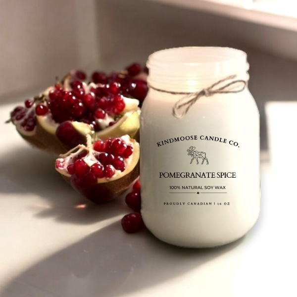 POMEGRANATE SPICE Soy Wax Candle 16 oz