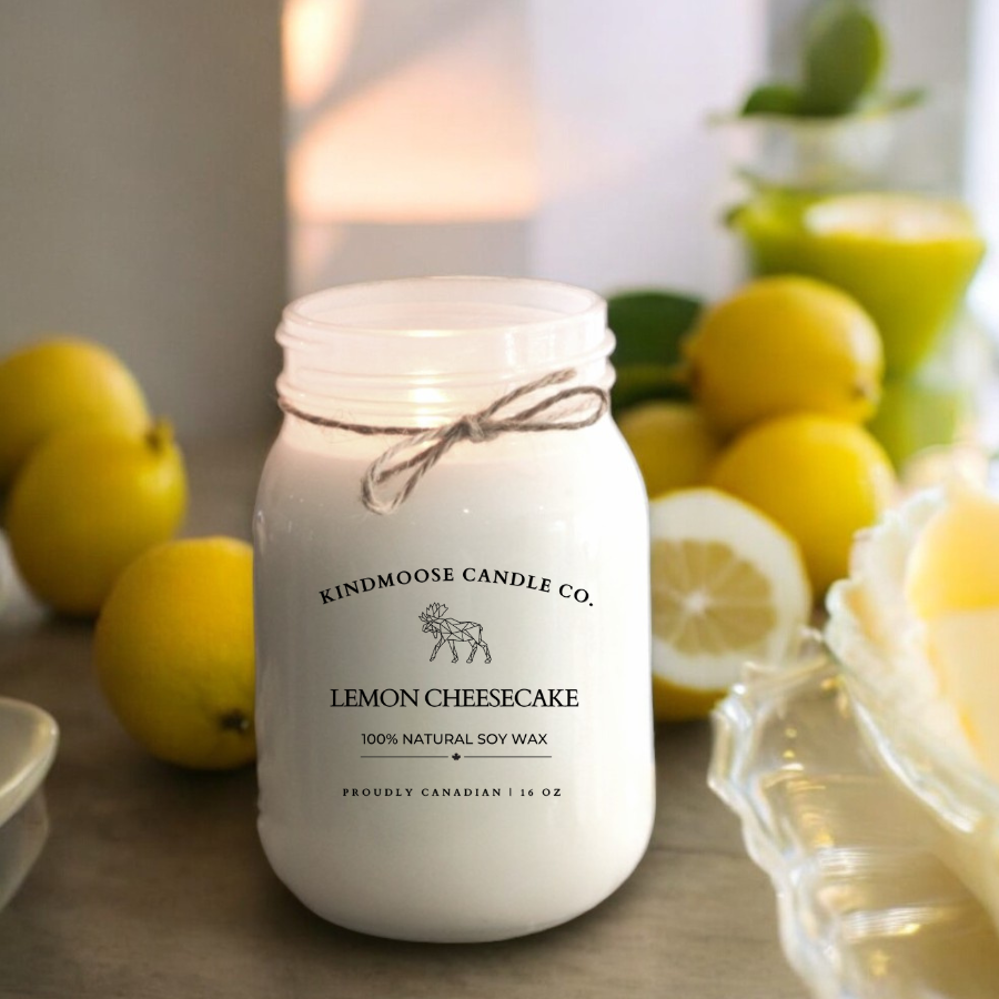 LEMON CHEESECAKE Soy Wax Candle 16 oz