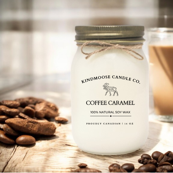 SOLD OUT -Coffee Caramel Soy Wax Candle 16 oz