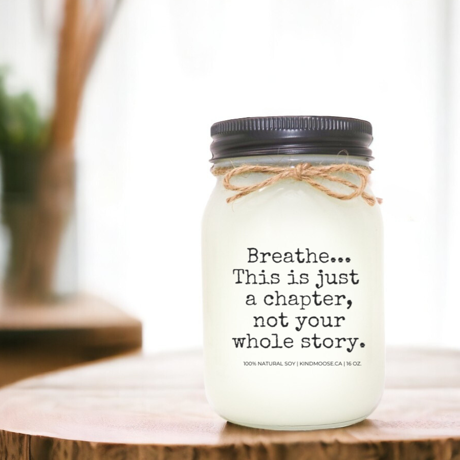 Scented Soy Candle Black Lid  16 oz mason Jar