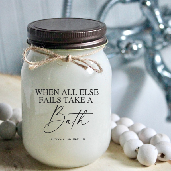 KINDMOOSE CANDLE CO 16 oz Candle Apple Pie / Distressed Bronze When All Else Fails, A Take Bath Unique Bathroom Candles - KINDMOOSE Candle Co.