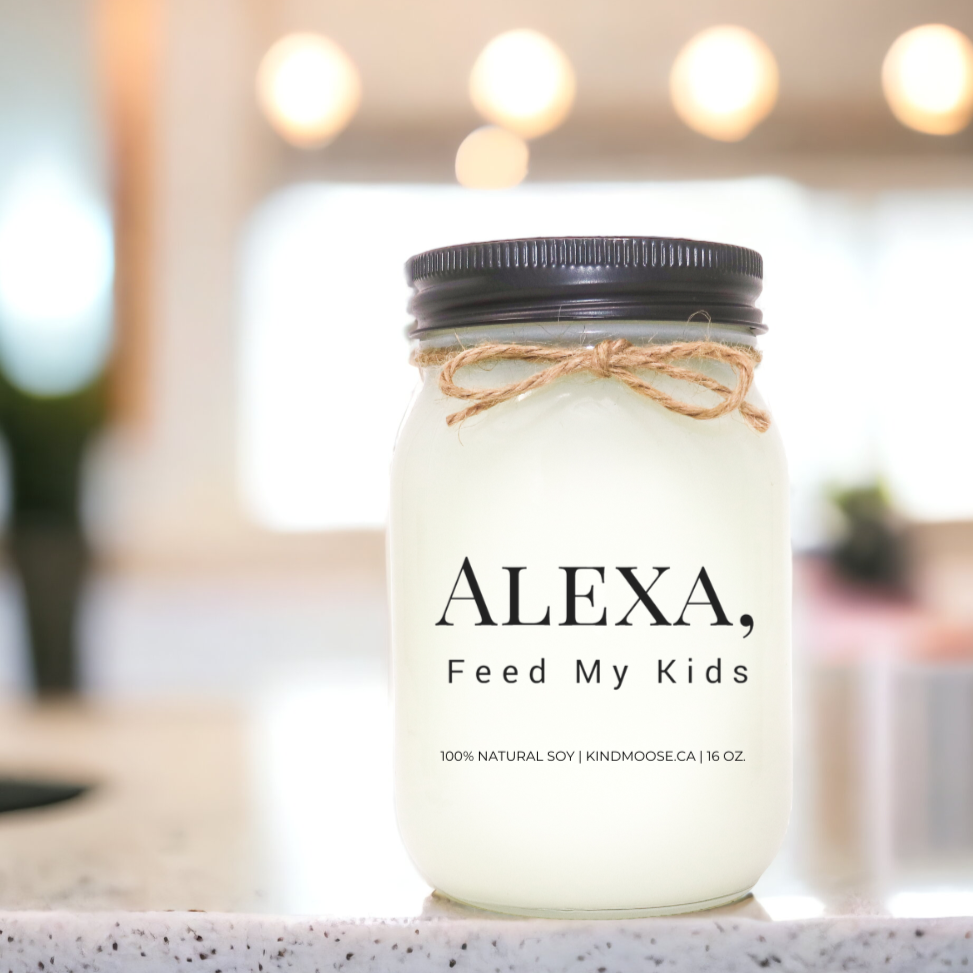 KINDMOOSE CANDLE CO 16 oz Candle Alexa Feed My Kids