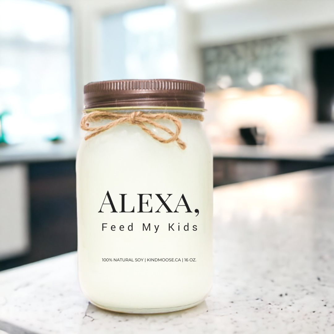 KINDMOOSE CANDLE CO 16 oz Candle Alexa Feed My Kids