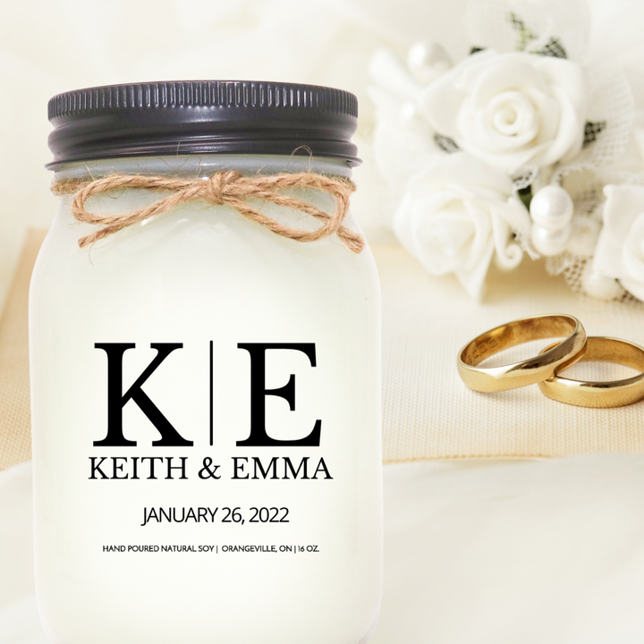 KINDMOOSE CANDLE CO 16 oz Candle Apple Pie / Black Wedding / Engagement ...... Customizable