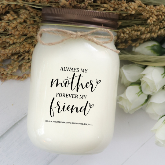 KINDMOOSE CANDLE CO 16 oz Candle Apple Pie / Distressed Bronze Always My Mother, Forever My Friend