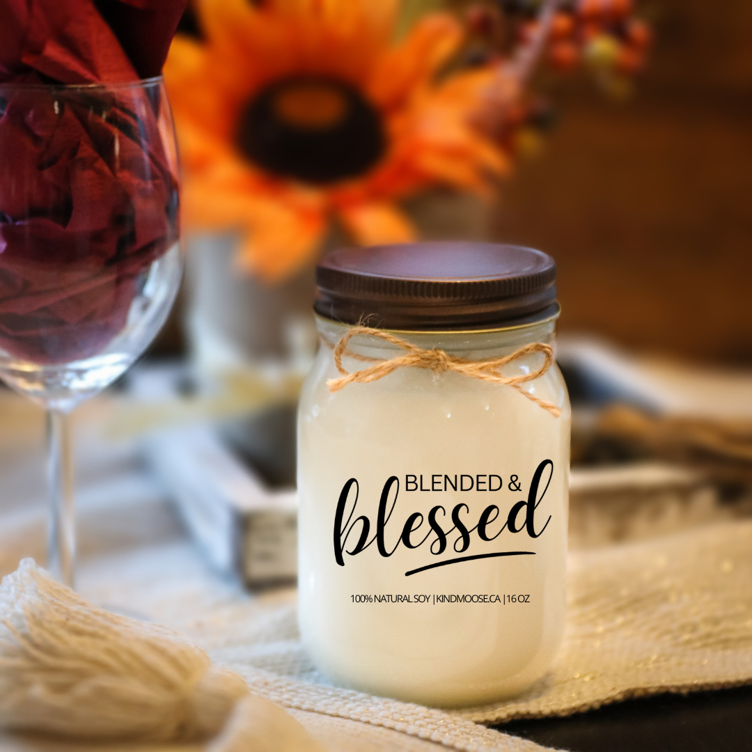 KINDMOOSE CANDLE CO 16 oz Candle Apple Pie / Distressed Bronze Blended and Blessed Blended & Blessed - Soy Candles, KINDMOOSE Candle Co.