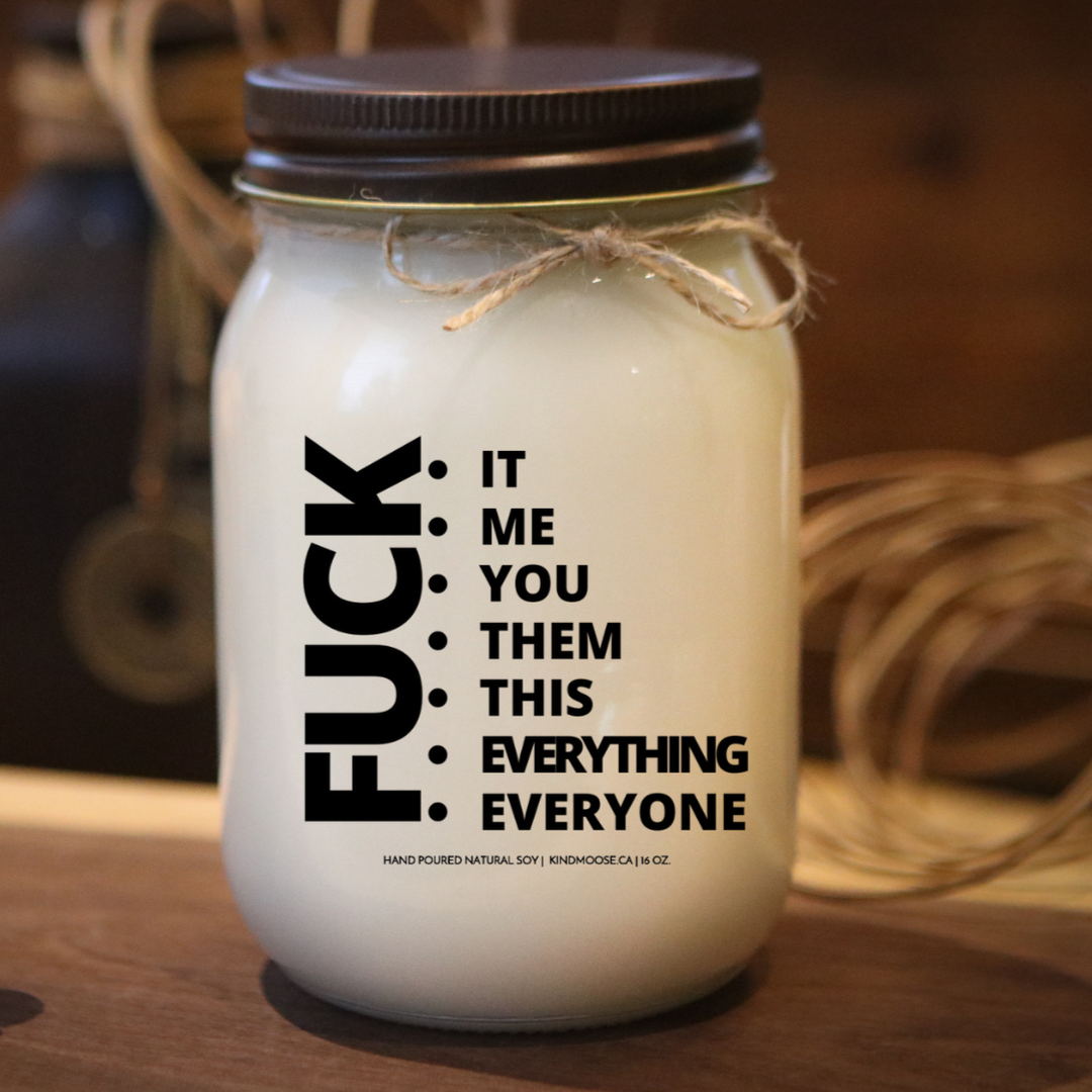 KINDMOOSE CANDLE CO 16 oz Candle Apple Pie / Distressed Bronze F*&K It, Me, You, Them , This, Everything, Everyone Baby It's Cold Outside -Soy Candles Orangeville, Ontario
