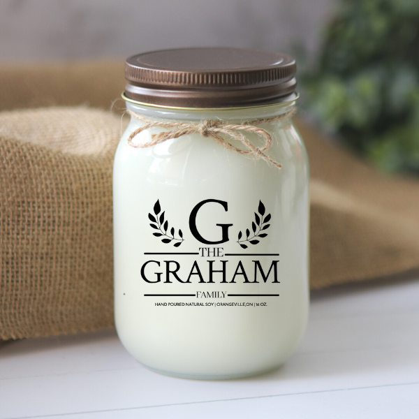 KINDMOOSE CANDLE CO 16 oz Candle Apple Pie / Distressed Bronze The "Customized" Family