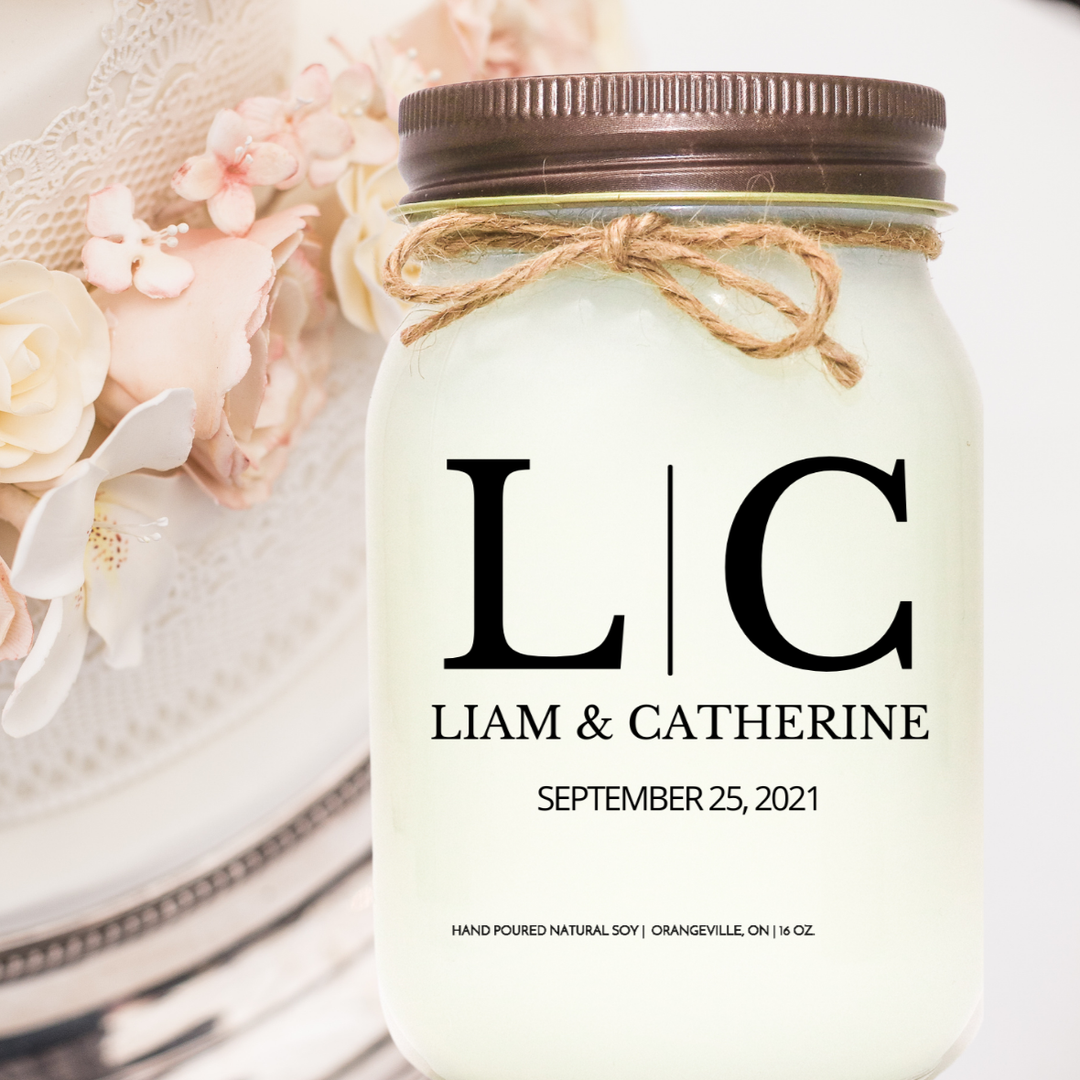 KINDMOOSE CANDLE CO 16 oz Candle Apple Pie / Distressed Bronze Wedding / Engagement ...... Customizable
