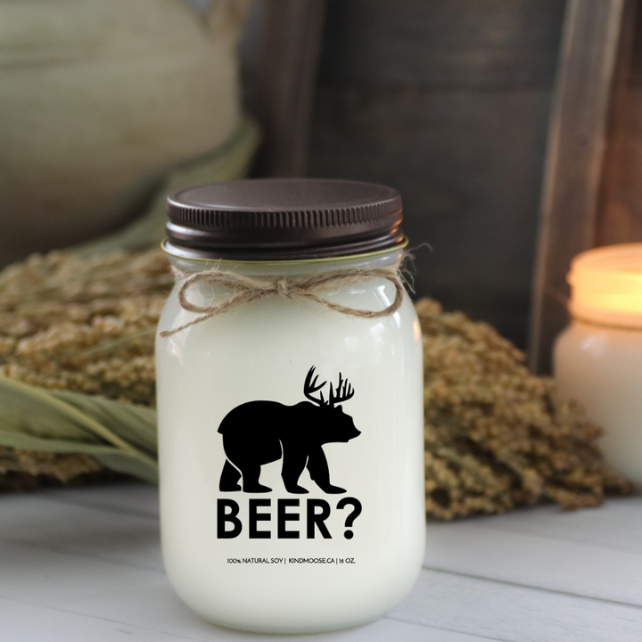 KINDMOOSE CANDLE CO 16 oz Candle Beer?