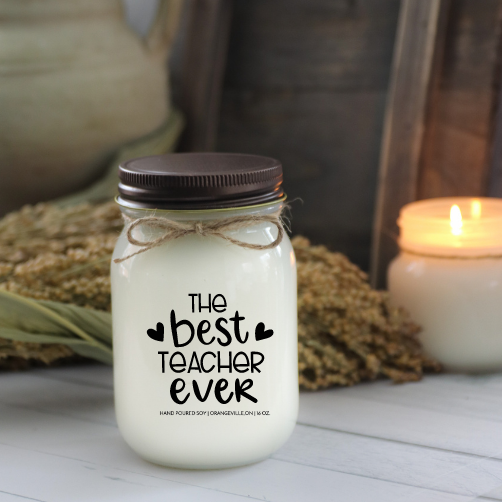 KINDMOOSE CANDLE CO 16 oz Candle Best Teacher Ever - Brown Lid