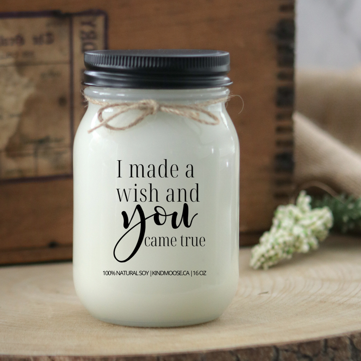 KINDMOOSE CANDLE CO 16 oz Candle Caramel Coffee / Black I made a wish and YOU came true Winter Sucks!