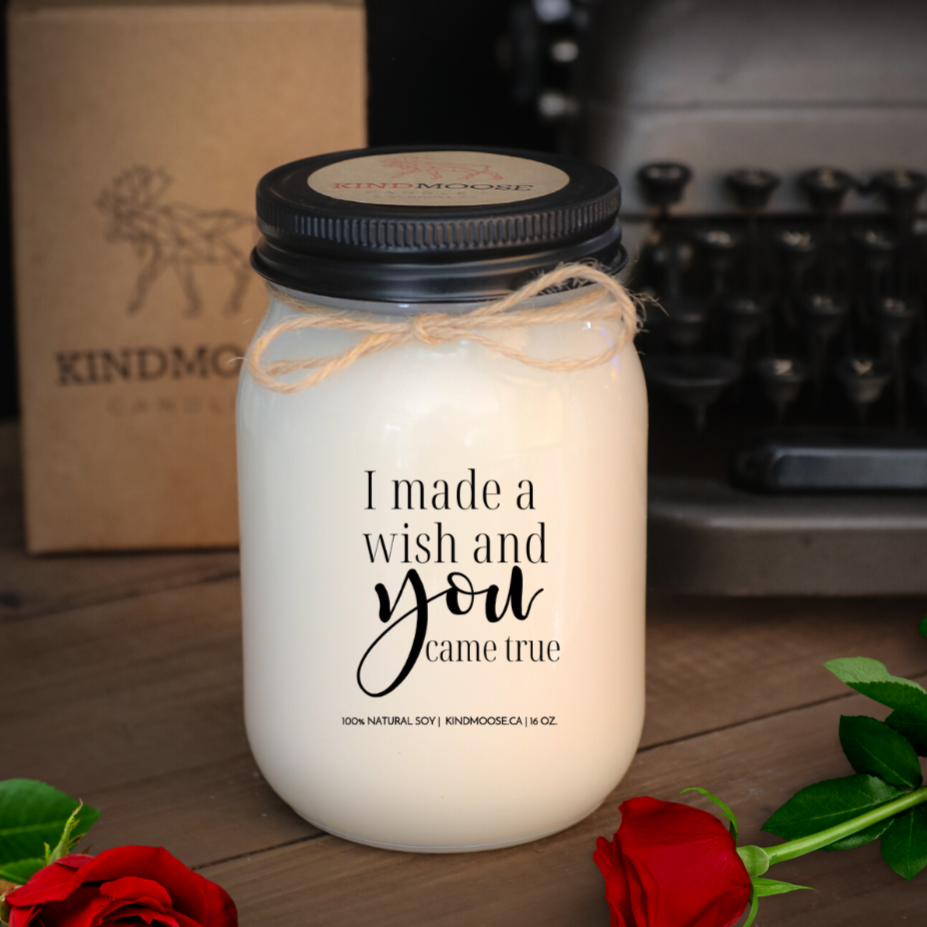 KINDMOOSE CANDLE CO 16 oz Candle I made a wish and YOU came true Winter Sucks!