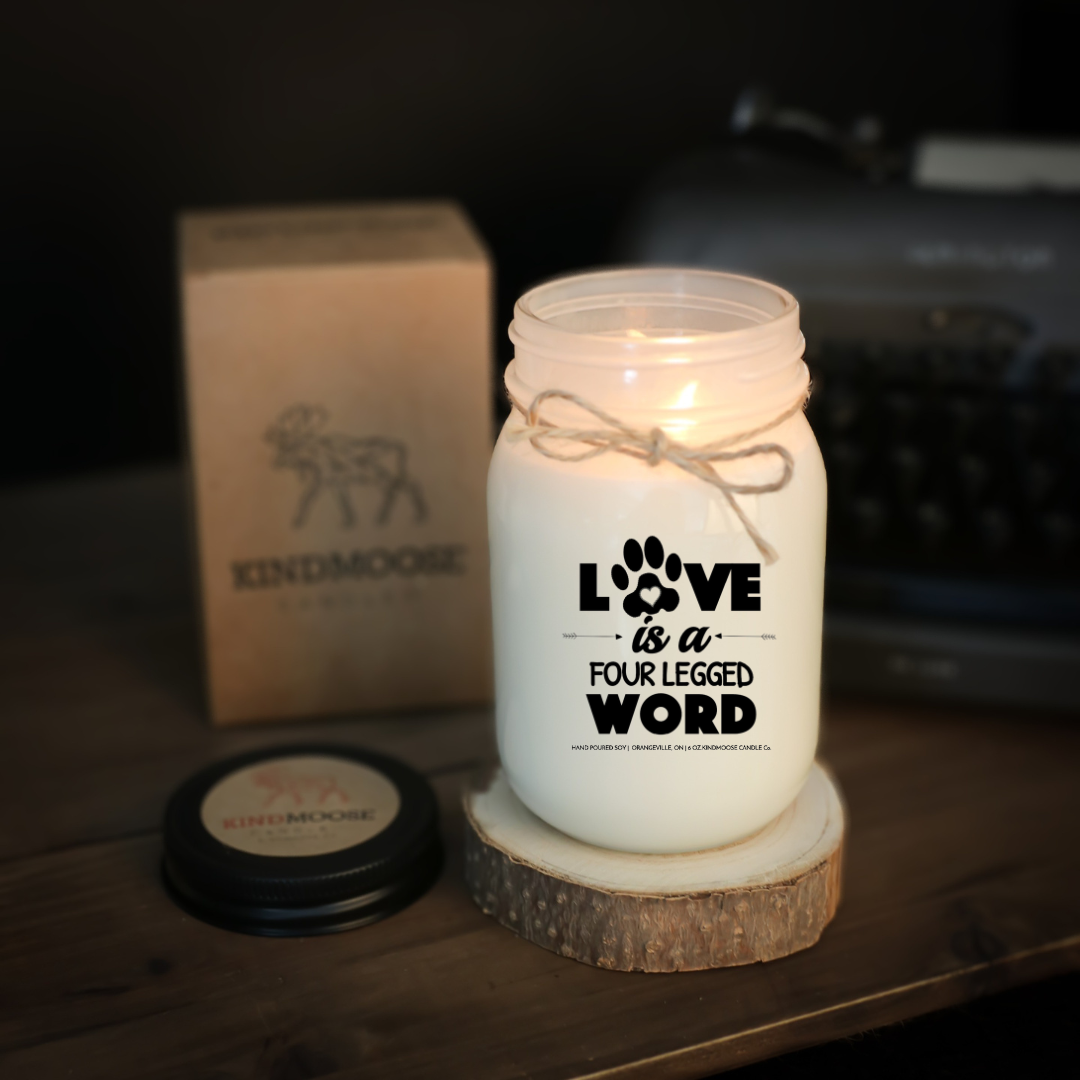KINDMOOSE CANDLE CO 16 oz Candle LOVE Is a Four Legged Word Baby It's Cold Outside -Soy Candles Orangeville, Ontario