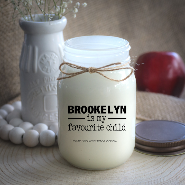 KINDMOOSE CANDLE CO 16 oz Candle My favourite Child ( Customized) I Love You Grandma, Soy Candles hand poured in Orangeville, Ontario Canada
