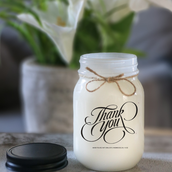KINDMOOSE CANDLE CO 16 oz Candle Thank You