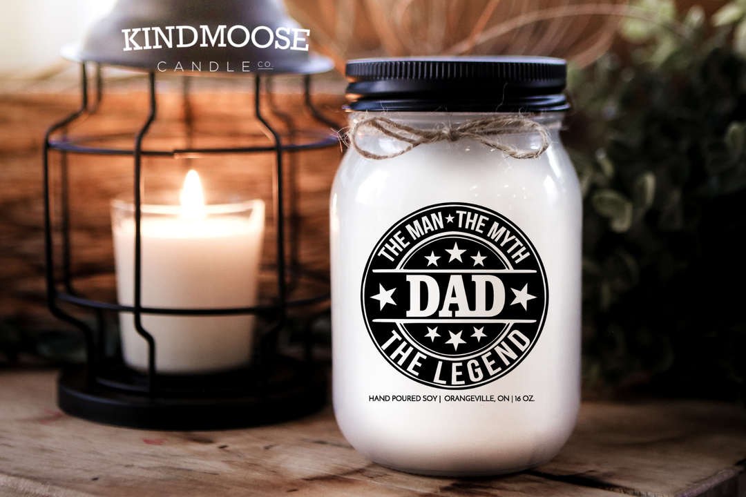 KINDMOOSE CANDLE CO 16 oz Candle The Man, The Myth, The Legend, DAD The Man, The Myth, The Legend, DAD Soy Candles
