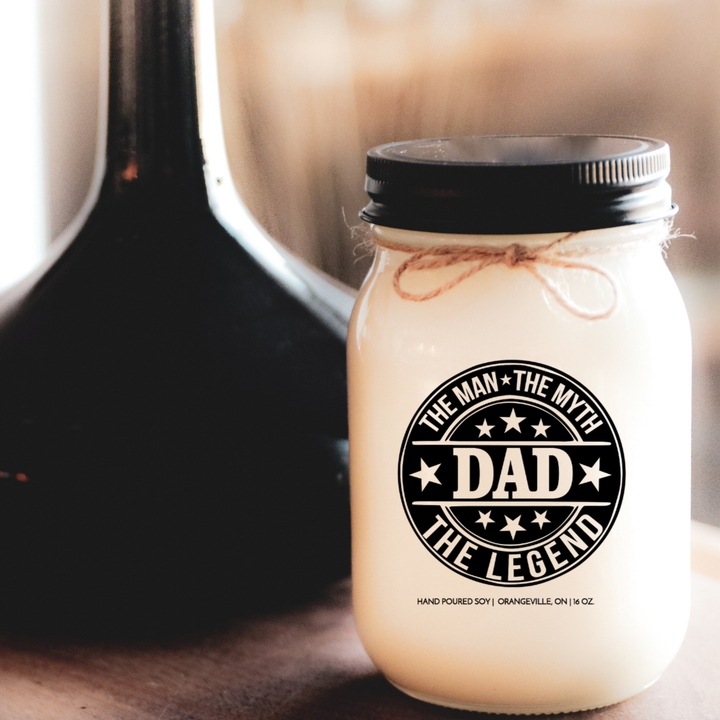 KINDMOOSE CANDLE CO 16 oz Candle The Man, The Myth, The Legend, DAD The Man, The Myth, The Legend, DAD Soy Candles