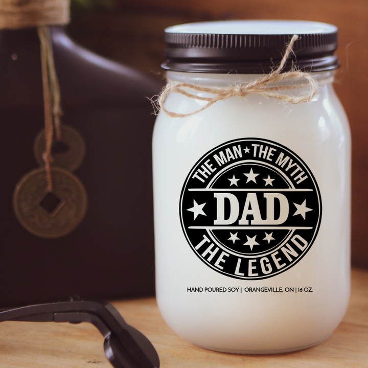 KINDMOOSE CANDLE CO 16 oz Candle The Man, The Myth, The Legend, DAD The Man, The Myth, The Legend, DAD Soy Candles