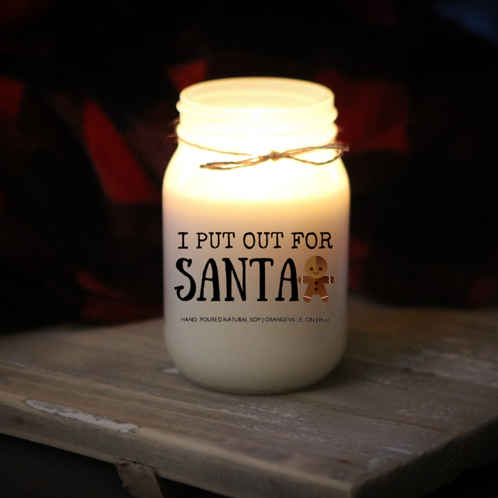 KINDMOOSE CANDLE CO 8 oz Candle I Put Out For Santa KINDMOOSE Candle Co. - Funny Christmas Candles