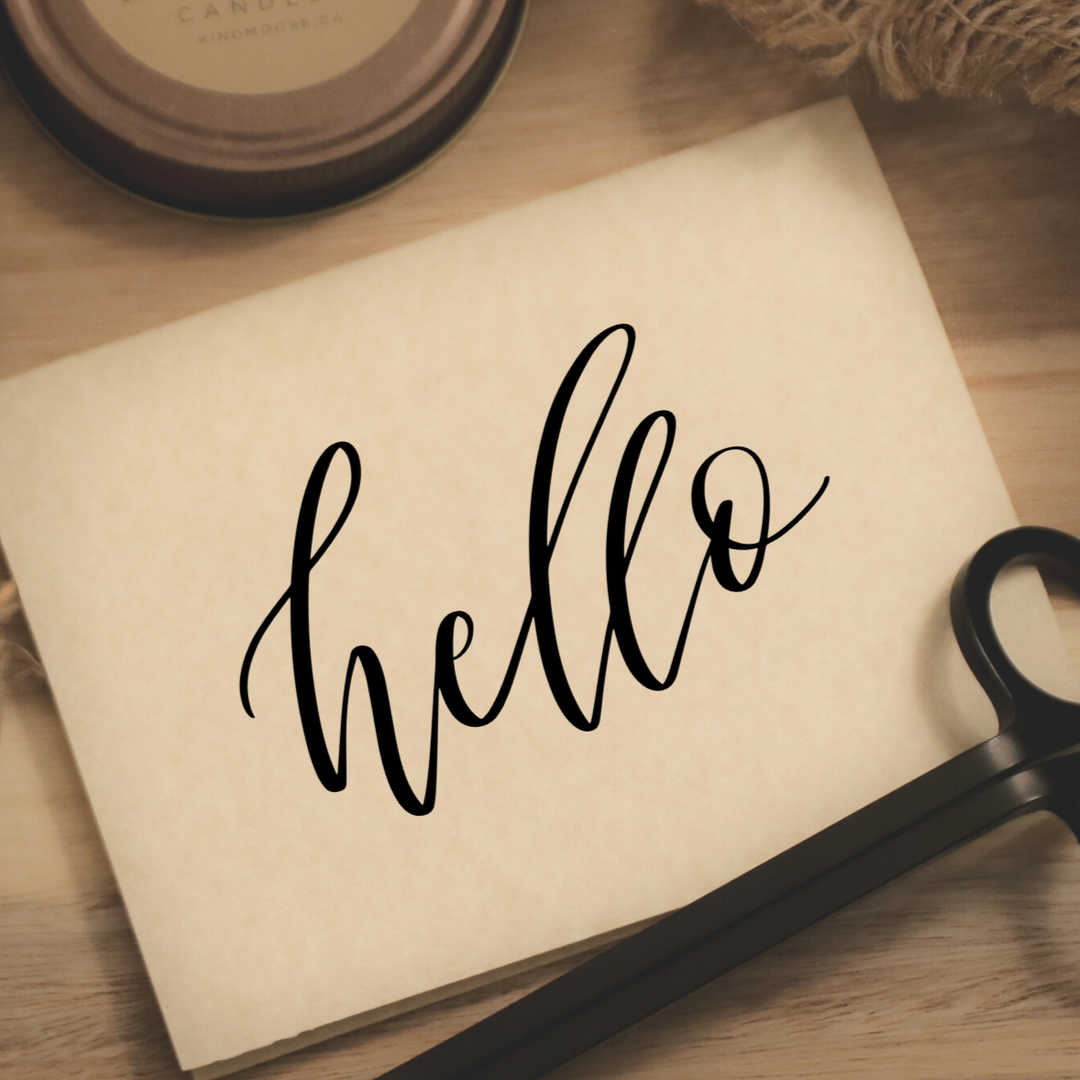 KINDMOOSE CANDLE CO Hello - Greeting Card