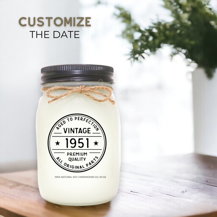 Aged to Perfection - All Original Part, Customizable Birthday Candle