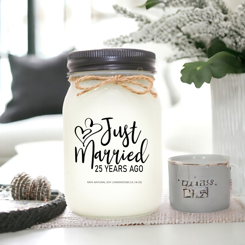 16 oz Scented Soy Candle in Mason Jar - Black  Lid - Choose from a variety of scents