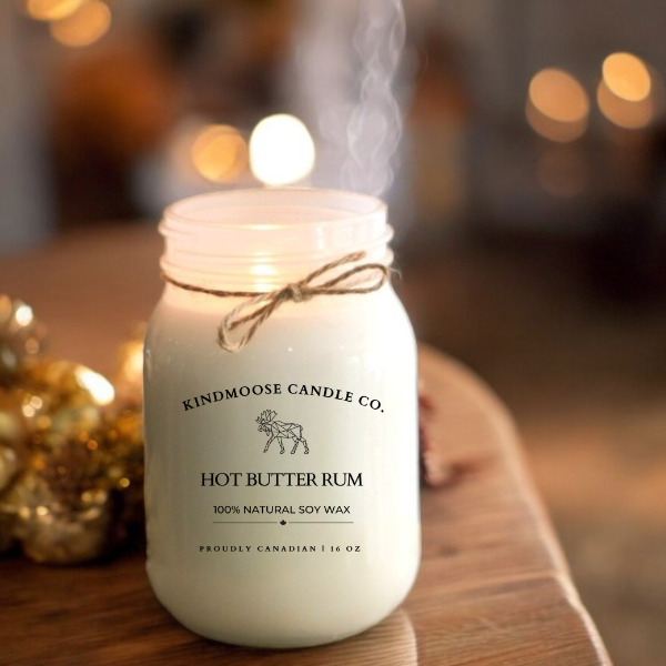 Hot Buttered Rum Soy Wax Candle 16 oz