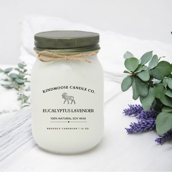 EUCALYPTUS LAVENDER Soy Wax Candle 16 oz