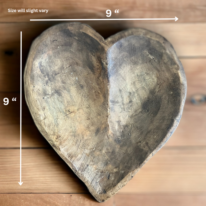 Wooden Heart Shaped Bowls