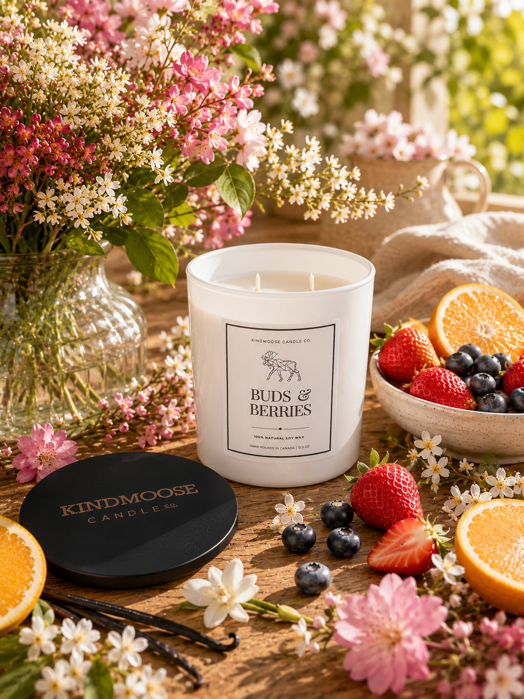 BUDS & BERRIES - Double Wick Soy Candle
