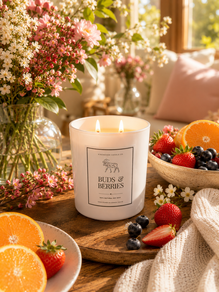 BUDS & BERRIES - Double Wick Soy Candle