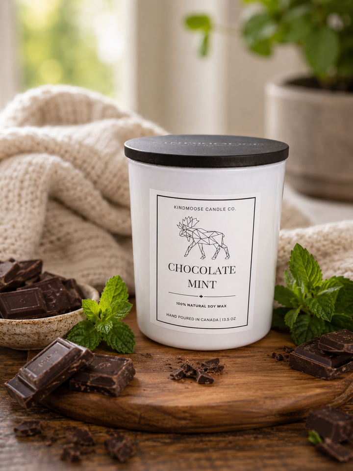 CHOCOLATE MINT - Double Wick Soy Candle