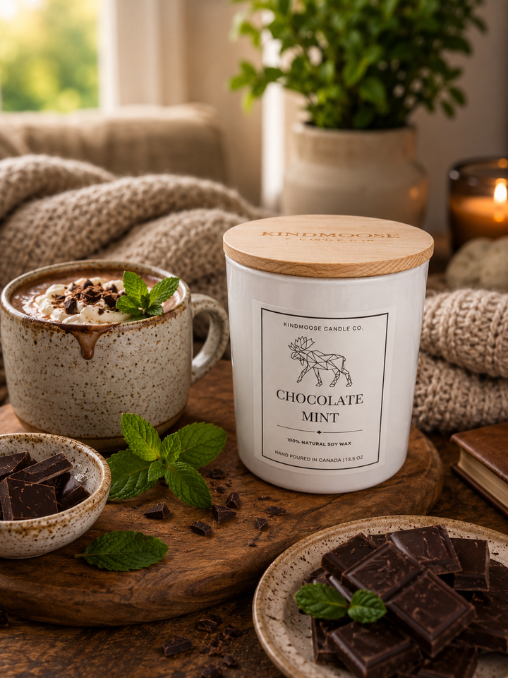 CHOCOLATE MINT - Double Wick Soy Candle