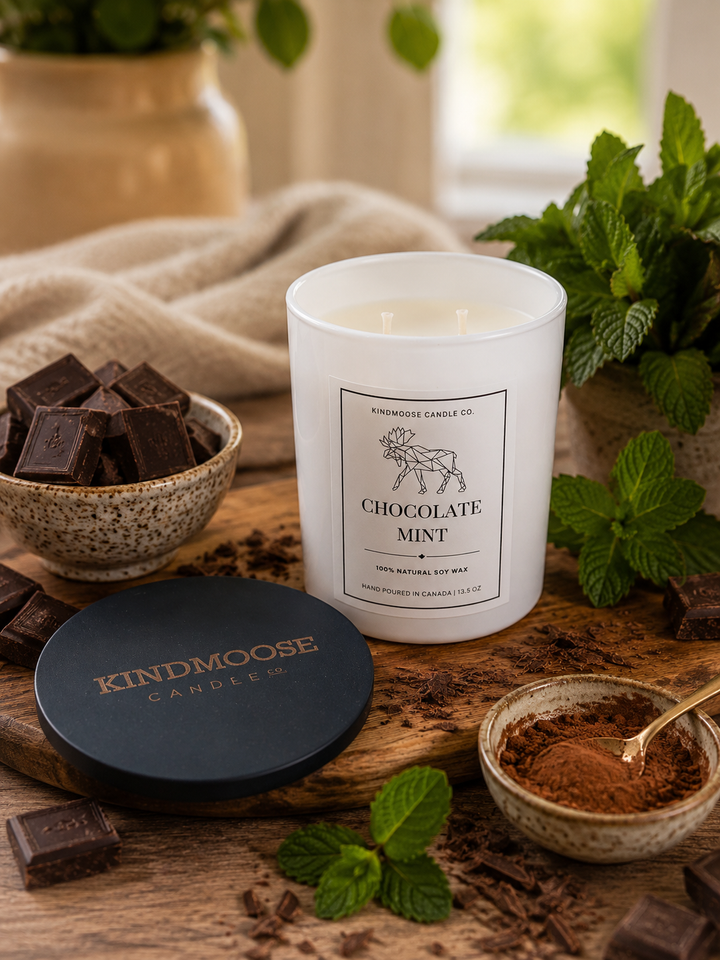 CHOCOLATE MINT - Double Wick Soy Candle