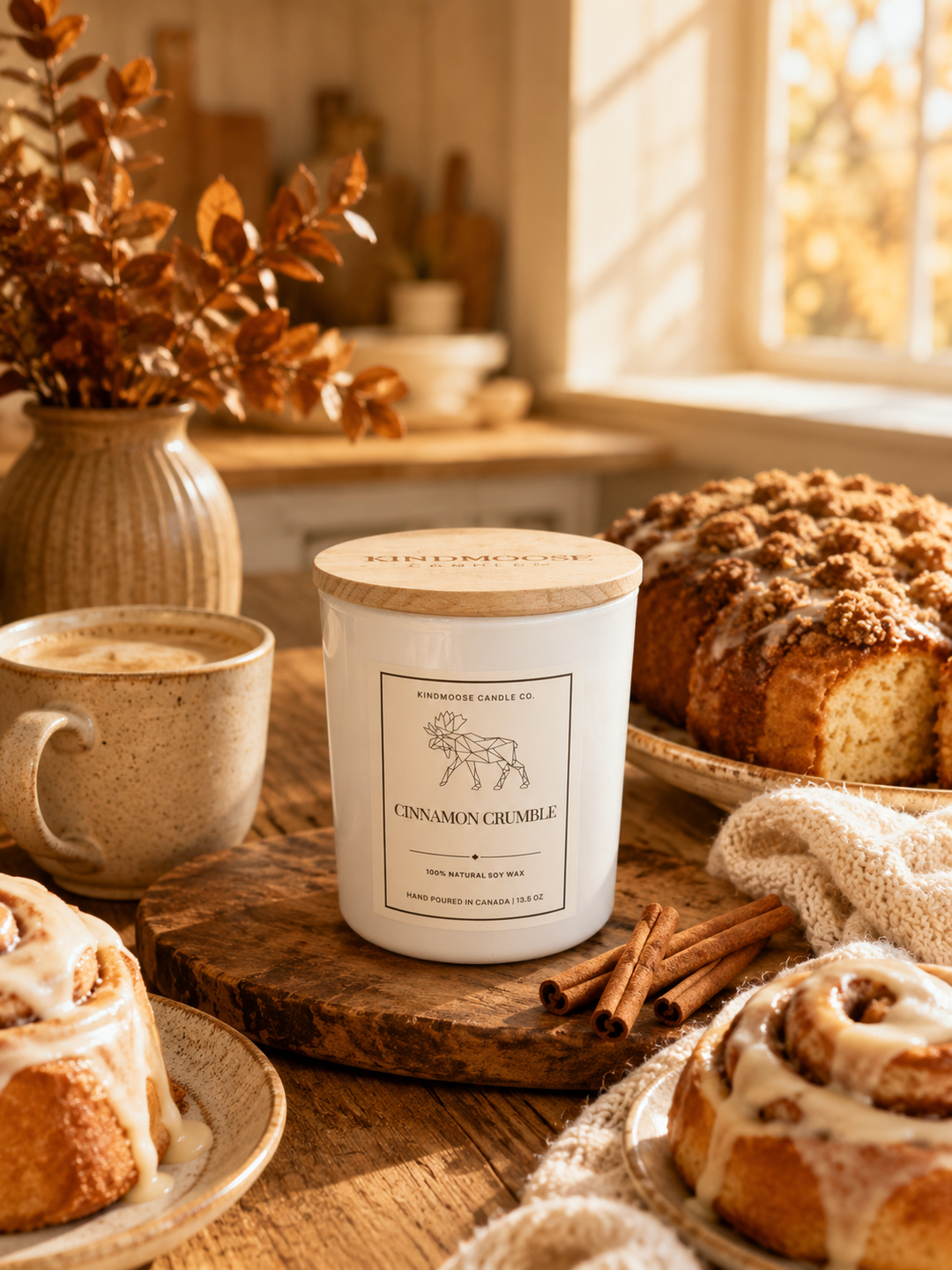 CINNAMON CRUMBLE - Double Wick Soy Candle
