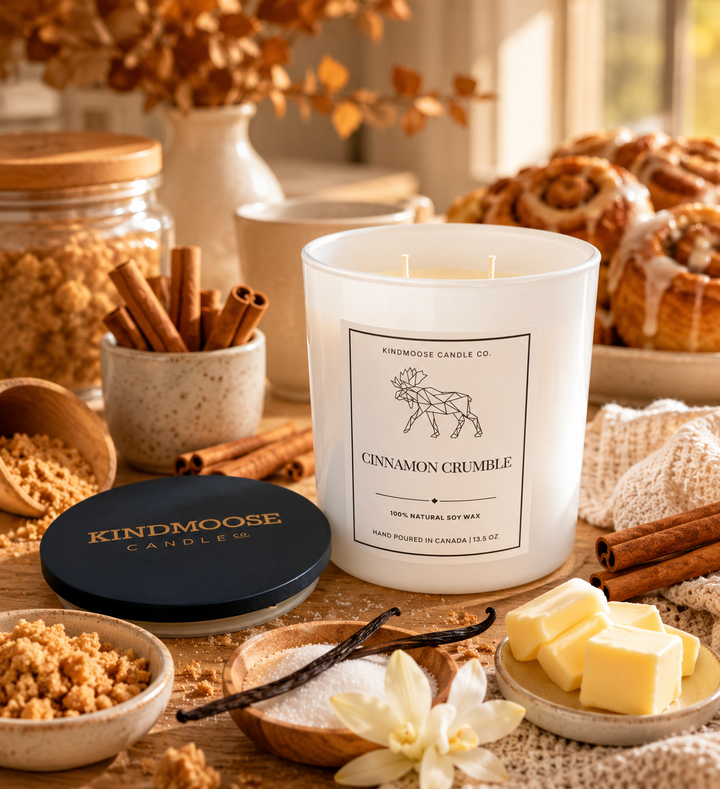 CINNAMON CRUMBLE - Double Wick Soy Candle