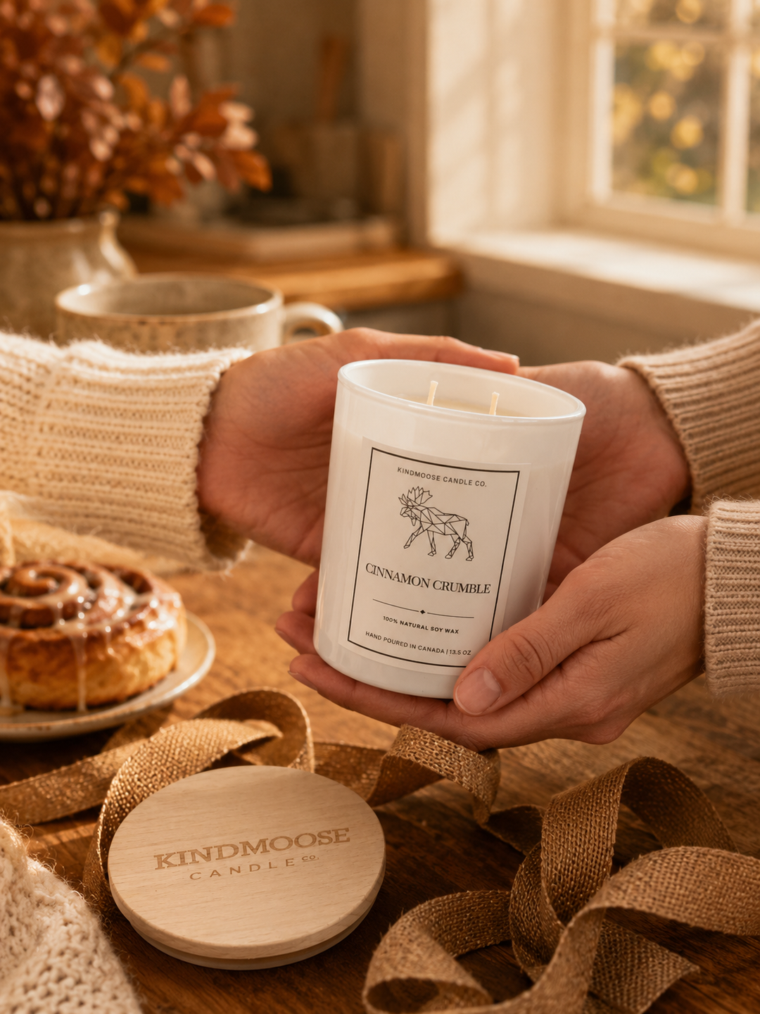 CINNAMON CRUMBLE - Double Wick Soy Candle
