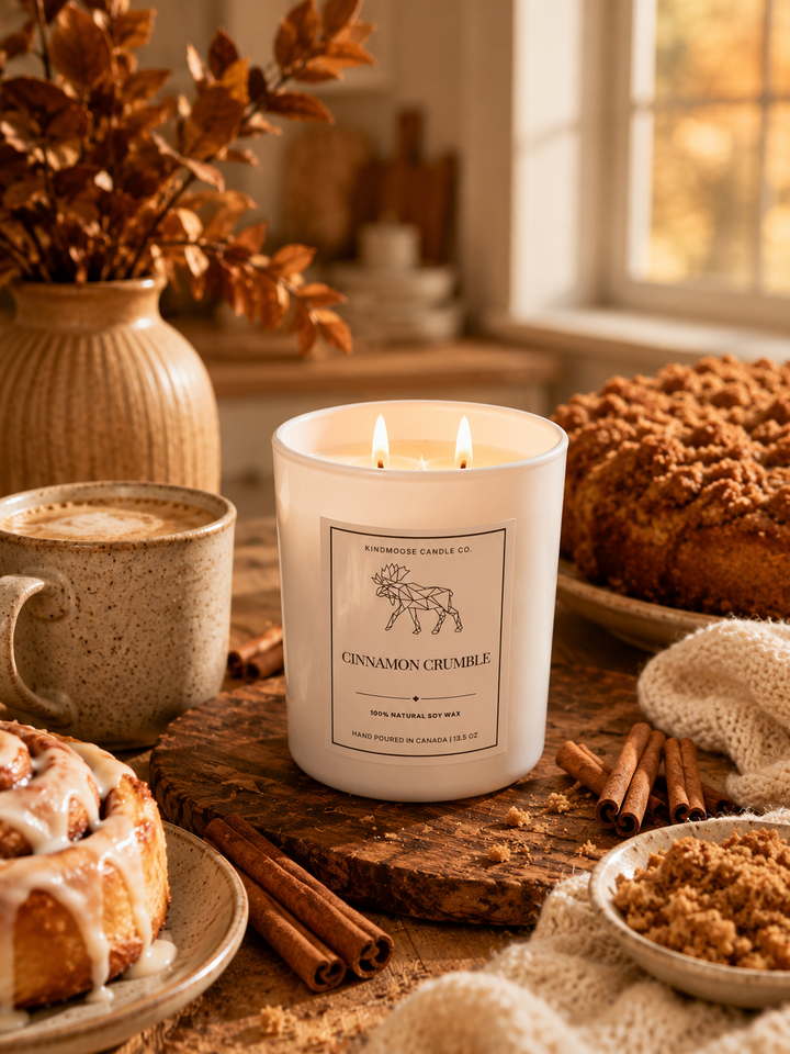 CINNAMON CRUMBLE - Double Wick Soy Candle