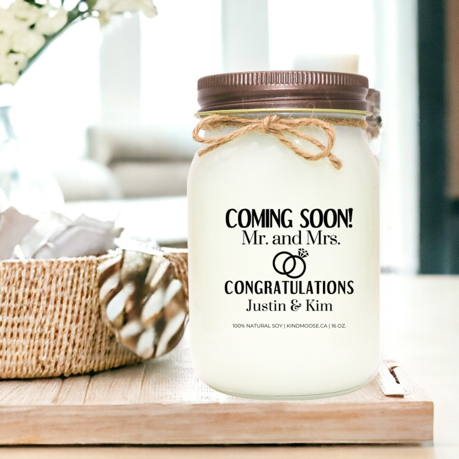 COMING SOON MR. AND MRS. CONGRATULATIONS "CUSTOMIZED" - 16oz