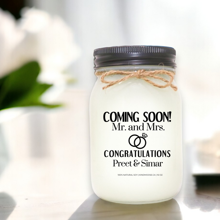 COMING SOON MR. AND MRS. CONGRATULATIONS "CUSTOMIZED" - 16oz