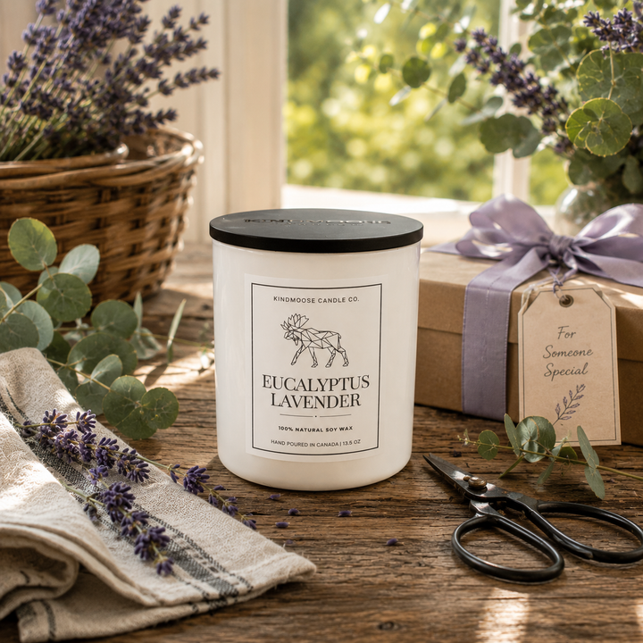 EUCALYPTUS LAVENDER - Double Wick Soy Candle