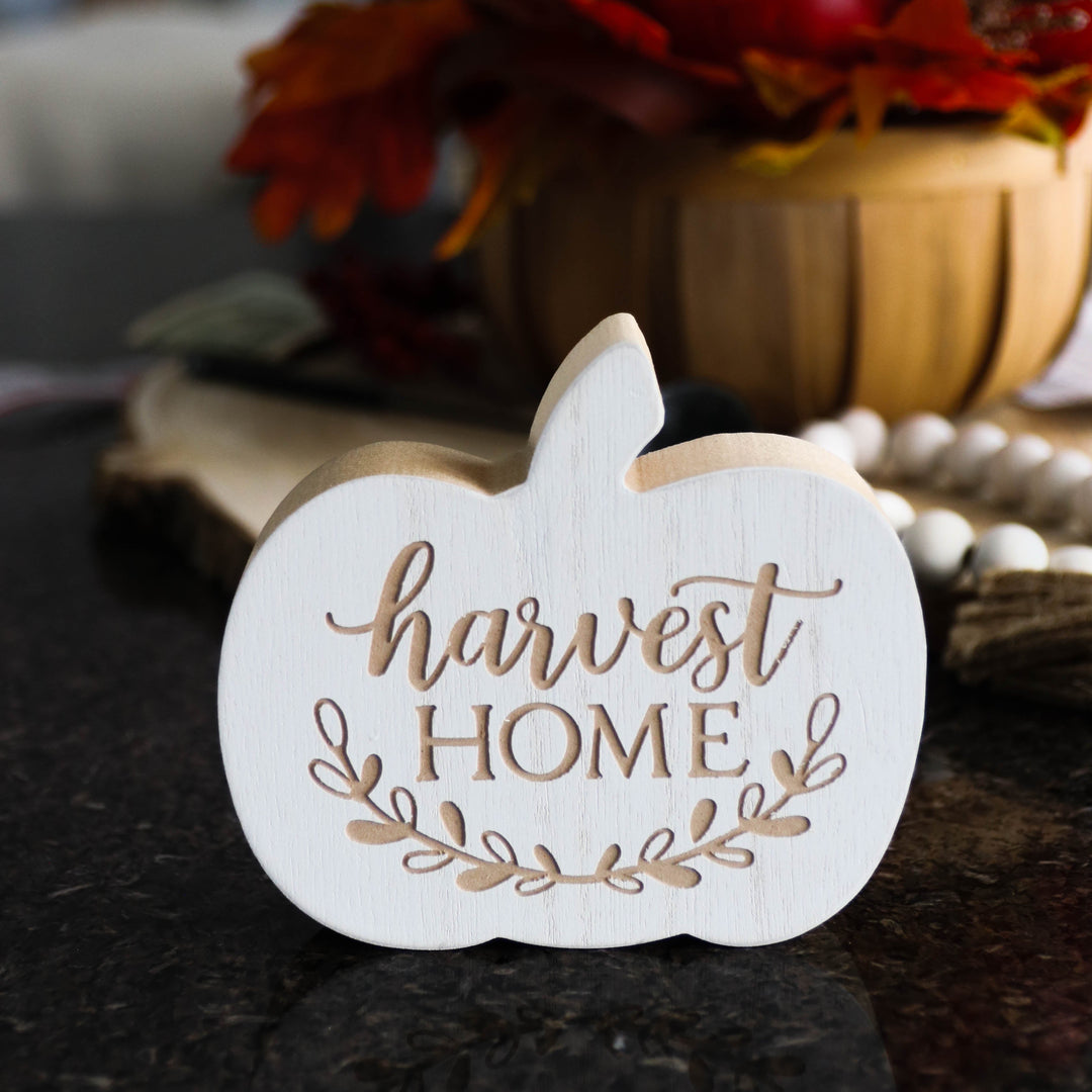 HARVEST HOME - WOOD PUMPKIN