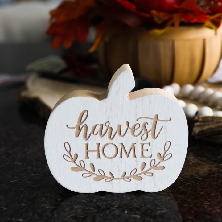 HARVEST HOME - WOOD PUMPKIN