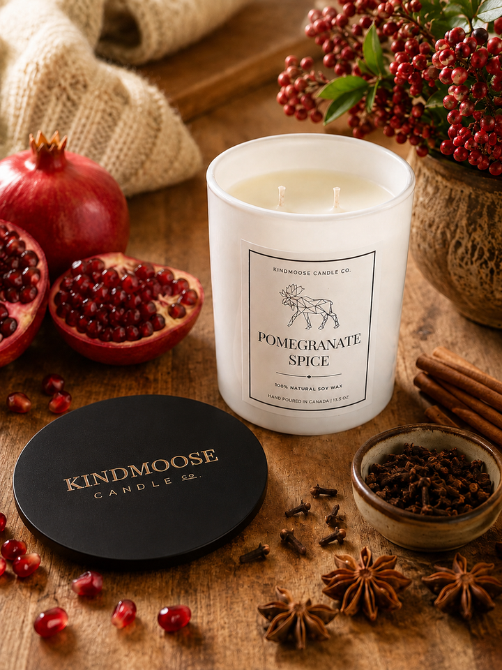 POMEGRANATE SPICE - Double Wick Soy Candle