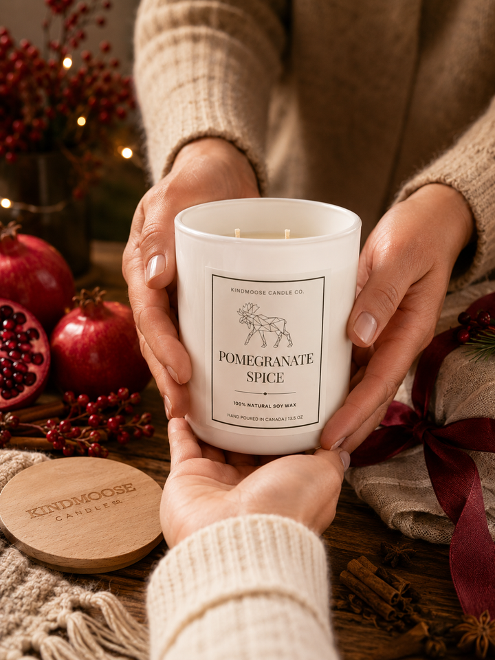 POMEGRANATE SPICE - Double Wick Soy Candle
